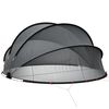 vidaXL Pool Dome Folding Manual Black 405 x 405 x 192 cm