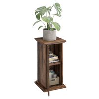 FMD Accent Table with Door 57.4cm Old Style Dark