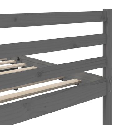 vidaXL Bed Frame Grey Solid Wood Pine 140x200 cm