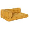 vidaXL Pallet Sofa Cushion Yellow Fabric