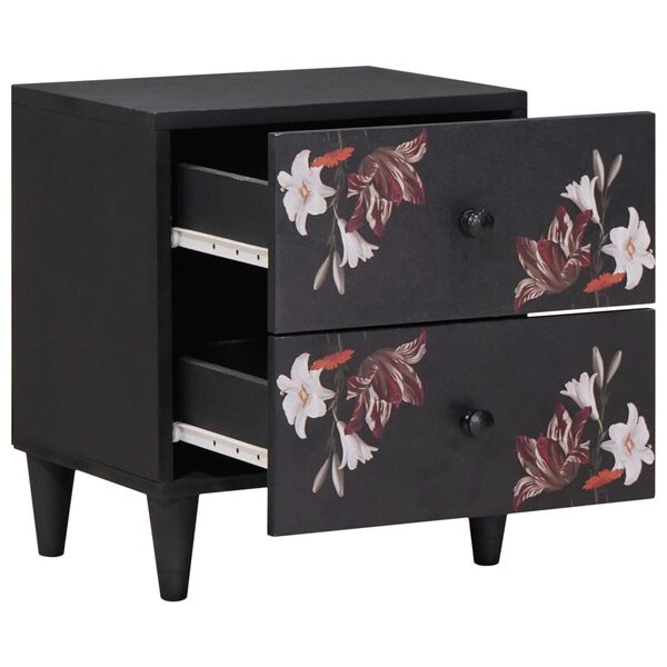 vidaXL Bedside Table Brown 40 x 33.5 x 46 cm Solid Mango Wood