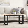 vidaXL Coffee Table O-Frame 90x40x45 cm Solid Wood Pine and Steel