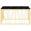 vidaXL Coffee Table Gold 80x80x40 cm Stainless Steel and Glass
