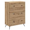 vidaXL Drawer Cabinet Artisan Oak 66 x 34.5 x 90 cm Engineered Wood