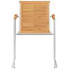 vidaXL Garden Chairs 6 pcs Solid Teak Wood and Stainless Steel