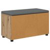 vidaXL Hall Bench with Cushion with Door Artisan Oak 80 x 46 x 46 cm