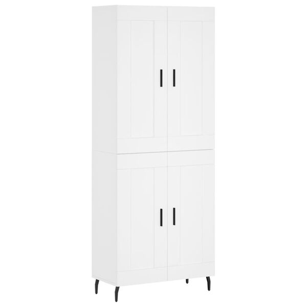 vidaXL Highboard White 69.5x34x180 cm Engineered Wood