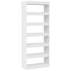 vidaXL Book Cabinet with Shelf White 80 x 30 x 198 cm Engineered Wood
