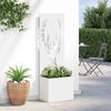 vidaXL Garden Privacy Screen White 50 x 140 cm Cold-rolled steel