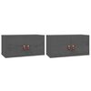vidaXL Wall Cabinets 2 pcs Grey 60x30x30 cm Solid Wood Pine