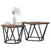 vidaXL Side Table Set 2 pcs Smoked oak 50 x 50 x 40 cm