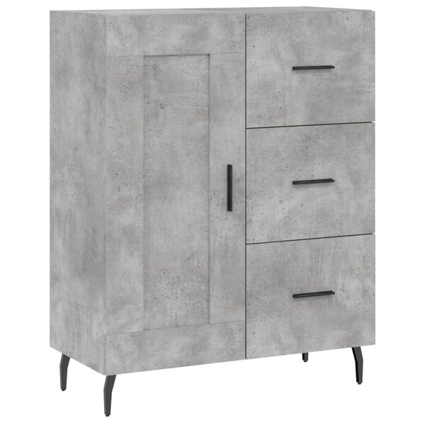 vidaXL Sideboard Concrete Grey 69.5x34x90 cm Engineered Wood