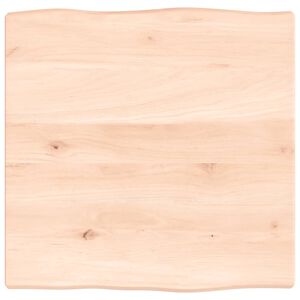 vidaXL Table Top 40x40x2 cm Untreated Solid Wood Oak Live Edge