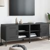 vidaXL TV Cabinets 2 pcs Black 68x39x50.5 cm Steel