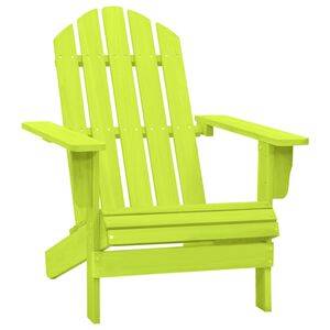 vidaXL Garden Adirondack Chair Solid Fir Wood Green