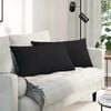 vidaXL Sofa Pillows 2 pcs Black 80 x 40 cm Fabric