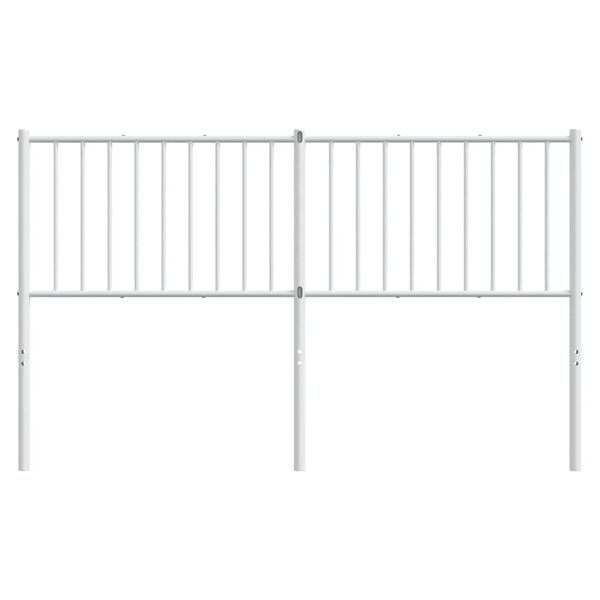 vidaXL Metal Replace Headboard White 160 cm