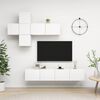 vidaXL 7 Piece TV Cabinet Set White Engineered Wood