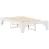vidaXL Bed Frame White 120 x 200 cm Solid Pine Wood