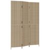vidaXL Room Divider 3 Panels Beige Poly Rattan