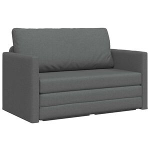 vidaXL 2-Seater Folding Sofa Bed Dark Grey 124 x 71 x 78 cm Fabric