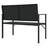 vidaXL 2-Seater Garden Bench Black Poly Rattan