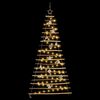 vidaXL Christmas Tree with 100 LEDs Natural 180 cm Solid Ash Wood