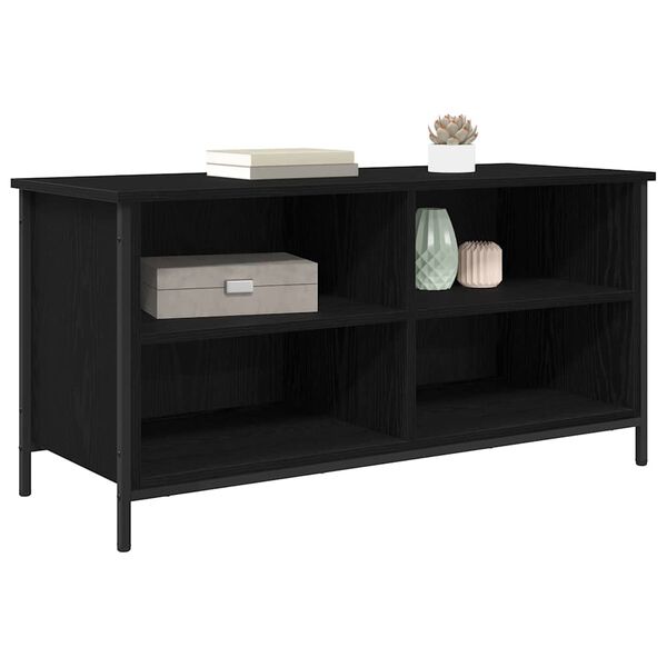 vidaXL TV Cabinet Black Oak 100 x 40 x 50 cm Engineered Wood