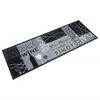 vidaXL Kitchen Rug Washable Wine Grey 60x180 cm Velvet