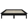 vidaXL Bed Frame without Mattress Black 140x190 cm Solid Wood Pine