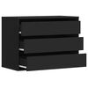 vidaXL Corner Chest of Drawers Black 80x41x58 cm Engineered Wood