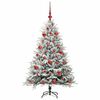 vidaXL Artificial Pre-lit Christmas Tree with Ball Set Green 150 cm
