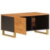 vidaXL Coffee Table Brown and Black 80x50x40 cm Solid Wood Mango