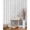 DUTCH WALLCOVERINGS Wallpaper Chevron Black and White