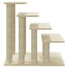 vidaXL Cat Tree with Sisal Scratching Posts Cream 63 cm
