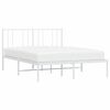 vidaXL Metal Bed Frame without Mattress with Headboard White 120x190cm