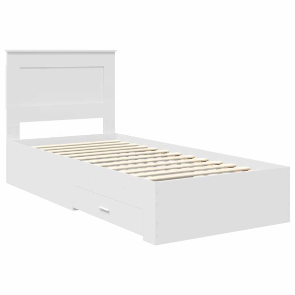 vidaXL Bed Frame with Drawer with Headboard Manual Engineered Wood