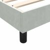 vidaXL Box Spring Bed with Mattress&LED Light Grey 80x210 cm Velvet