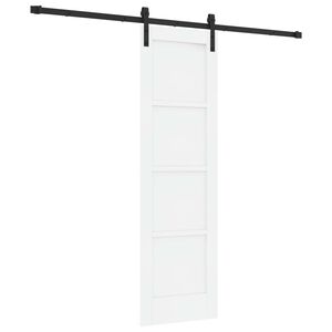 vidaXL Sliding Door 61 x 198.5 cm Engineered Wood White and Black