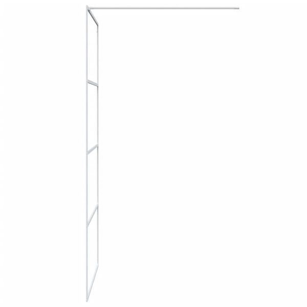 vidaXL Walk-in Shower Wall White 100x195 cm Clear ESG Glass