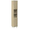 vidaXL Bathroom Cabinet Sonoma Oak 30,5x30x179 cm Engineered Wood