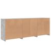 vidaXL Sideboard with LED Lights Concrete Grey 181.5x37x67 cm