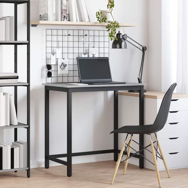 vidaXL Table Grey Sonoma 100 x 50 x 76.5 cm Engineered Wood and Steel