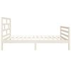 vidaXL Bed Frame without Mattress White 90x190 cm Single Single Solid Wood