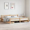vidaXL Bed Frame without Mattress with 4 Drawers Solid Wood 200x200 cm