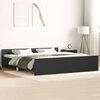 vidaXL Bed Frame | Black | Engineered wood, solid pine wood, plywood