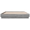 vidaXL Bed Frame with LED without Mattress Grey Sonoma 160x200 cm
