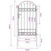 vidaXL Fence Gate Assen Grey 100 x 175 cm Powder-Coated Steel