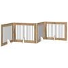 vidaXL Foldable Dog Gate with Stands 4 pcs Artisan Oak 401 cm