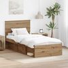 vidaXL Bed Frame Artisian Oak 90 x 190 cm Solid Pine Wood